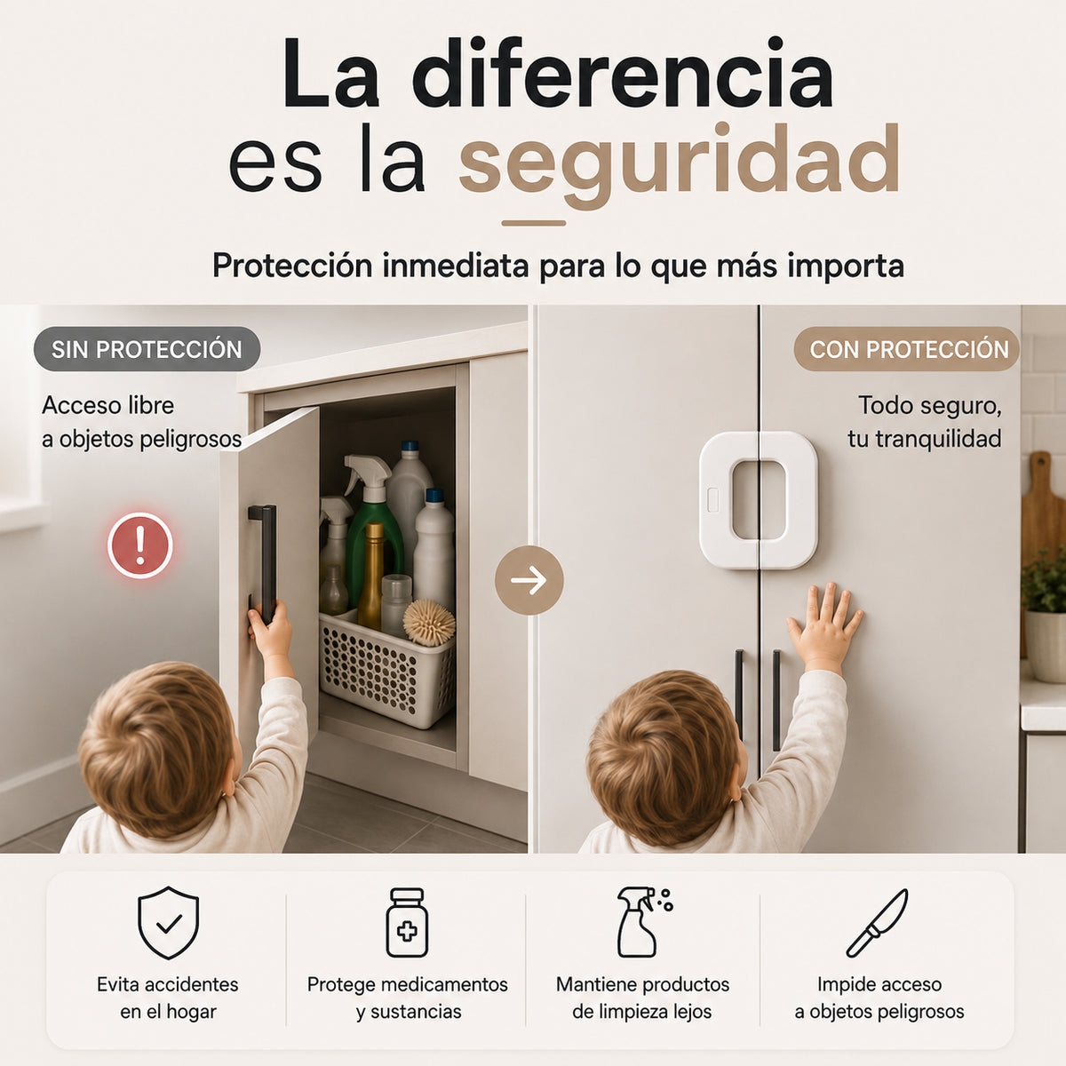 SAFELOCK | Más tranquilidad para familias con niños y mascotas.