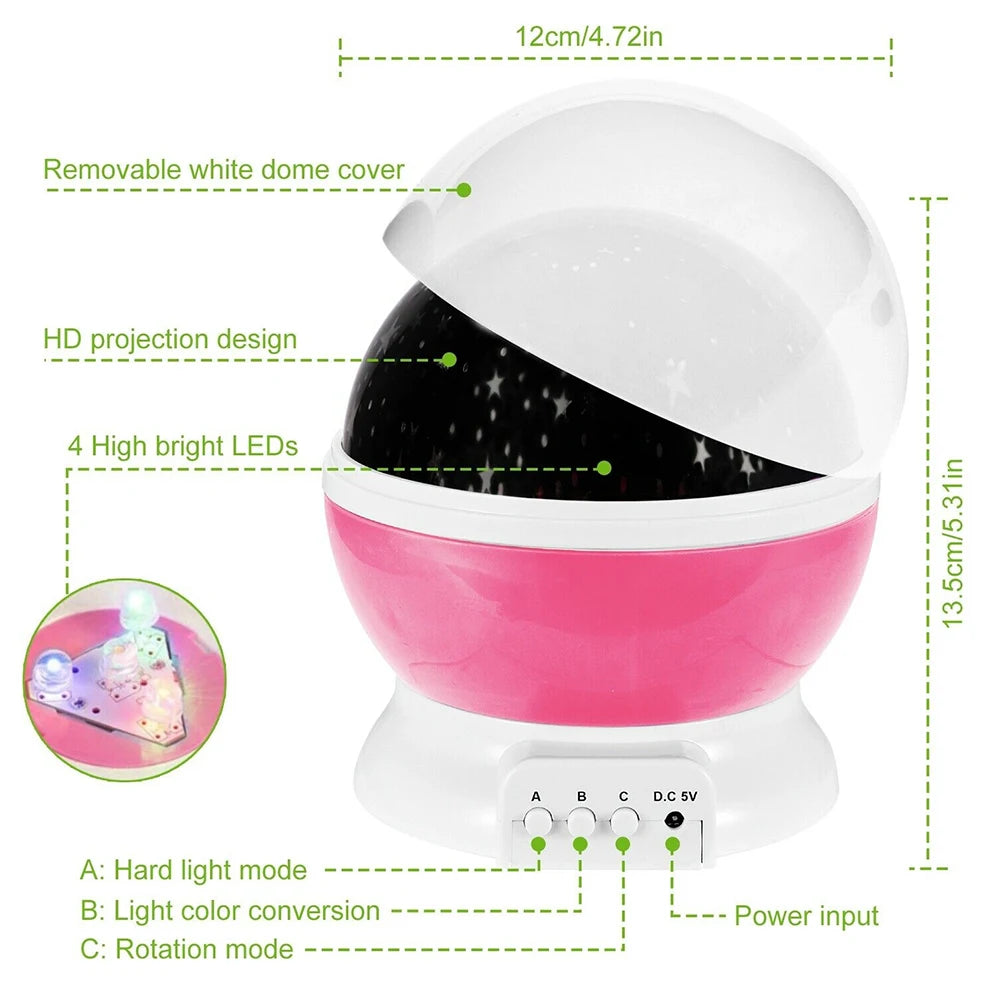 Lámpara Proyectora de Estrellas – Crea un Universo en el Dormitorio de Tu Hijo
