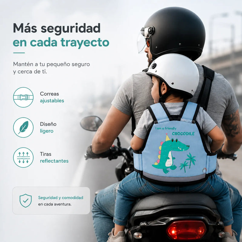 Sujetador Biker-Kids | Ajuste Perfecto, Cómodo y Reflectivo 360°